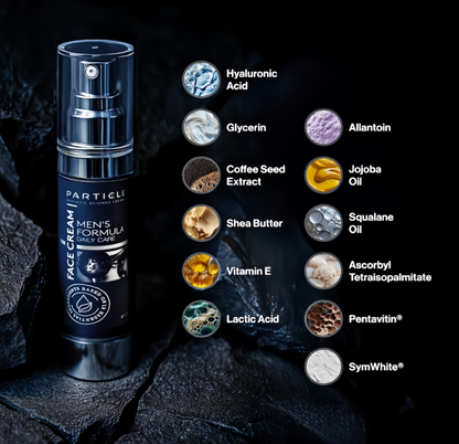 Particle Face Cream The 6-in-]anti-aging cream for men thatfixes eye bags, dark spots andwrinkles